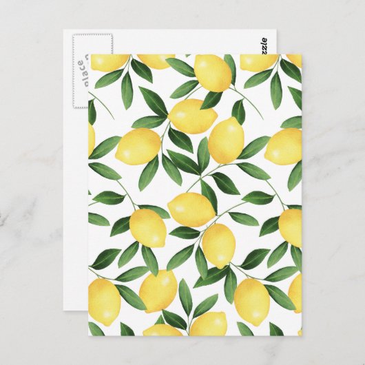 WATERVERF LEMONS BRIEFKAART (Voorkant / Achterkant)