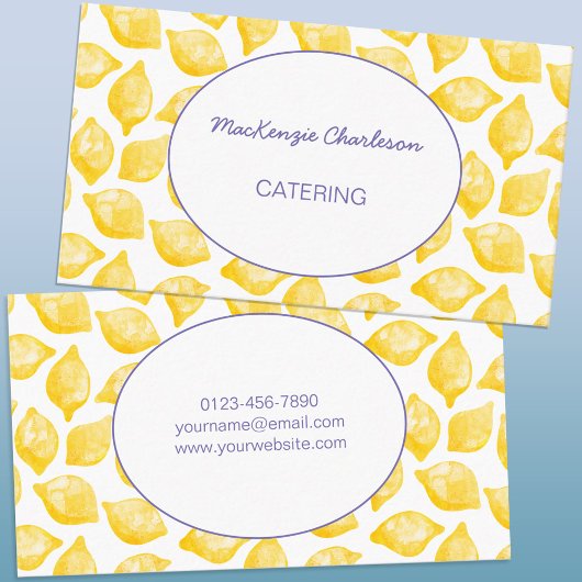 Waterverf Lemons Catering Visitekaartje