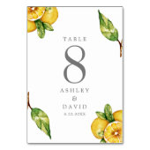 Waterverf Lemons Citrus Modern Limoncello Wedding Kaart (Voorkant)