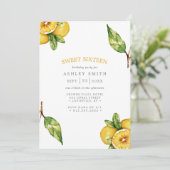 Waterverf Lemons Citrus Modern Sweet 16 Kaart (Staand voorkant)