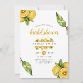 Waterverf Lemons Citrus Modern Vrijgezellenfeest Kaart (Voorkant)