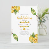 Waterverf Lemons Citrus Modern Vrijgezellenfeest Kaart (Staand voorkant)