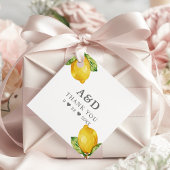Waterverf Lemons Citrus Modern Weddenschap Harteli Bedankjes Labels