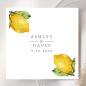 Waterverf Lemons Citrus Modern Wedding Servet