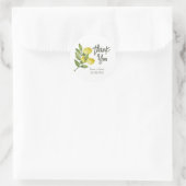 Waterverf Lemons Dank u Sticker (Tas)