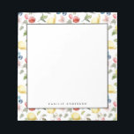 Waterverf Lemons en Berries Patroon op maat Notitieblok<br><div class="desc">botanisch blocnote. Het bevat een patroon van citroenen, kersen en bosbessen. Personaliseer u door namen en andere details toe te voegen Dit botanische notebookscherm is perfect als cadeau.</div>