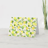 Waterverf Lemons en Blossom Summer Wedding Bedankkaart (Achterkant)