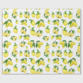 Waterverf Lemons en Greenery Pattern Cadeaupapier (Vlak)