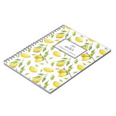 Waterverf Lemons en Greenery Pattern Notitieboek (Linkerzijde)