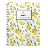 Waterverf Lemons en Greenery Pattern Notitieboek (Voorkant)