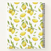 Waterverf Lemons en Greenery Pattern Notitieboek (Achterkant)