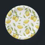 Waterverf Lemons en Greenery Pattern Papieren Bordje<br><div class="desc">Waterverf Citroenen en groen Patroon Papier Borden | Voeg een fel en feestelijk accent toe aan uw evenement met deze prachtige citroenpatroonpapier borden. Het beschikt over waterverf citroenen en bladeren. Deze borden zijn ideaal voor botanische en zomerbruiloften,  baby showers,  vrijgezellenfeesten en nog veel meer. Overeenkomende objecten zijn beschikbaar.</div>