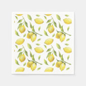  Waterverf Lemons en Greenery Pattern Servet (Voorkant)