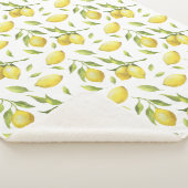 Waterverf Lemons en Greenery Pattern Sherpa Deken (3/4)