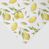 Waterverf Lemons en Greenery Pattern Tissuepapier (Detail)