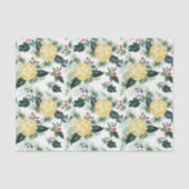 Waterverf Lemons en Grieks kerstpatroon Tissuepapier (Voorkant)