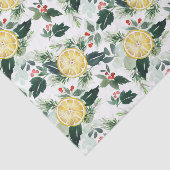 Waterverf Lemons en Grieks kerstpatroon Tissuepapier (Detail)