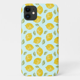 Waterverf Lemons en Leaves Pattern Case-Mate iPhone Case