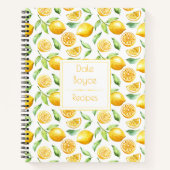 Waterverf Lemons en Leaves Recipe Book #2 Notitieboek (Voorkant)