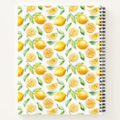 Waterverf Lemons en Leaves Recipe Book Notitieboek (Achterkant)