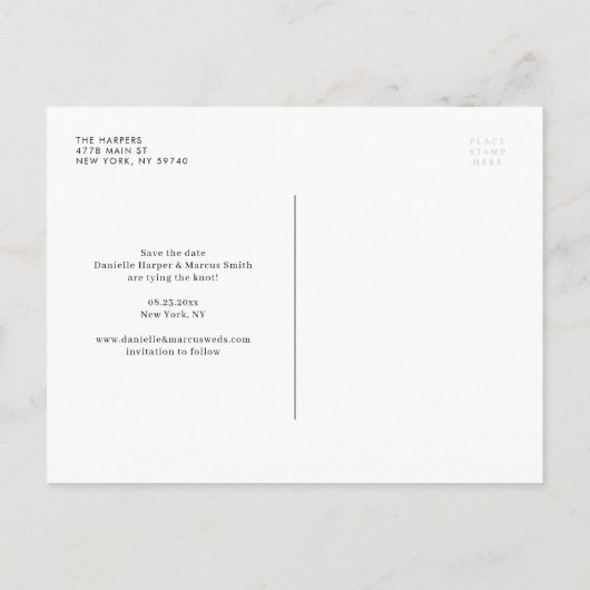 Waterverf Lemons en Sinaasappels Opslaan Datum Aankondigingskaart (Achterkant)