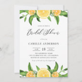 Waterverf Lemons en Sinaasappels Summer Vrijgezell Kaart (Voorkant)