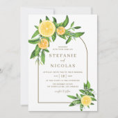 Waterverf Lemons en Sinaasappels Zomer Weddenschap Kaart (Voorkant)