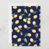 Waterverf Lemons en Vrijgezellenfeest marine Kaart (Achterkant)