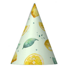 Waterverf Lemons Feesthoedjes