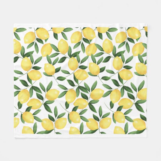 WATERVERF LEMONS FLEECE DEKEN (Voorkant (Horizontaal))