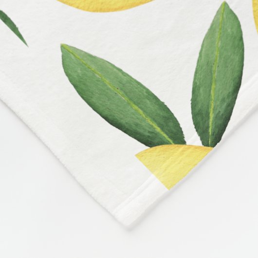 WATERVERF LEMONS FLEECE DEKEN (Hoek)