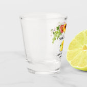 Waterverf Lemons Floral Wedding Limoncello Shot Glas (Links)