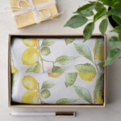 Waterverf Lemons Fresh Citrus Pattern Tissuepapier (Geschenk)