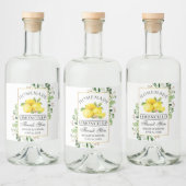 Waterverf Lemons Gold Limoncello Likeurfles Etiket (Flessen)