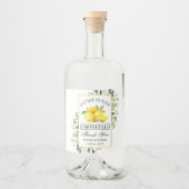 Waterverf Lemons Gold Limoncello Likeurfles Etiket (Voorkant)