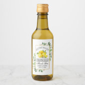 Waterverf Lemons Gold Limoncello Small Label Wijn Etiket (Voorkant)