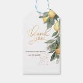 Waterverf Lemons Green Cadeaulabel (Voorkant)
