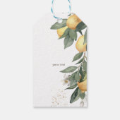 Waterverf Lemons Green Cadeaulabel (Achterkant)