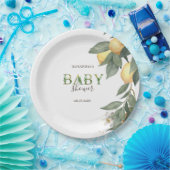 Waterverf Lemons Green Papieren Bordje (Feest)