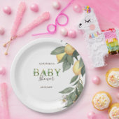 Waterverf Lemons Green Papieren Bordje (Feest)