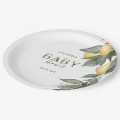 Waterverf Lemons Green Papieren Bordje (Gekanteld)