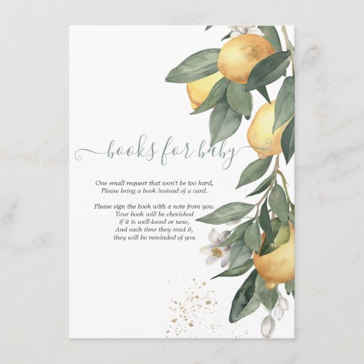 Waterverf Lemons Green Plaid Informatiekaartje (Voorkant)