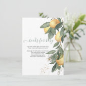 Waterverf Lemons Green Plaid Informatiekaartje (Staand voorkant)