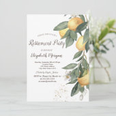 Waterverf Lemons Green Plaid Pensioen Kaart (Staand voorkant)