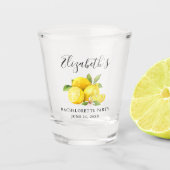 Waterverf Lemons Greenery Bachelorette Shot Glas (Voorkant)