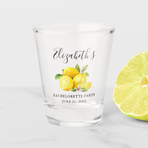 Waterverf Lemons Greenery Bachelorette Shot Glas