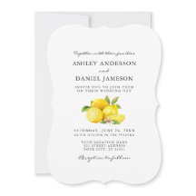 Waterverf Lemons Greenery Blue BackWedding