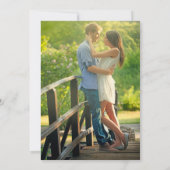 Waterverf Lemons Greenery Foto Kraft Wedding Kaart (Achterkant)