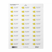 Waterverf Lemons Greenery Return Address Etiket (Full Sheet)