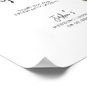 Waterverf Lemons & Greenery Wedding Shower Gifts Poster (Hoek)